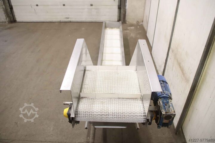 Steigförderband 12 m/min Edelstahl 5040 x 455 mm