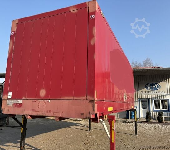 Swap body with box body Krone 7,45m Wechselkoffer mit Türen