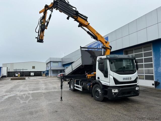 Dreiseitenkipper mit Kran Iveco Eurocargo 180-280
