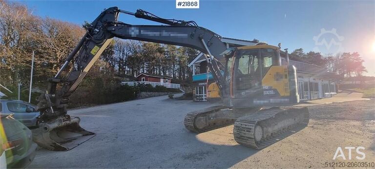 Crawler excavator Volvo ECR235 EL excavator w/ digging bucket, sanding buc