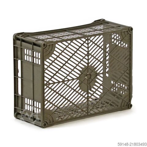 Used Euronorm stacking bins walls + floor perforated, L: 380, W: 285, H: 160 (mm).  15ltr, Kruizinga 98-489GB-PAL
