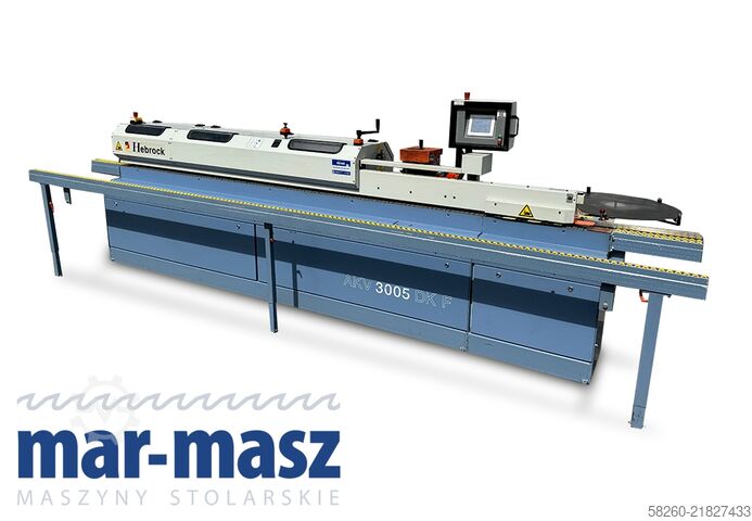Serviced edge banding machine HEBROCK AKV 3005DK-F zarabianie naroży, wstępny frez