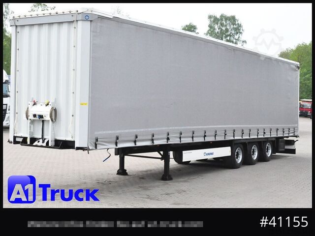 Open semitrailer with tarp KRONE SD, Tautliner Mega, Liftachse