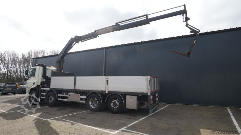 Crane truck DAF CF 400 open box with Palfinger PK 17502 crane