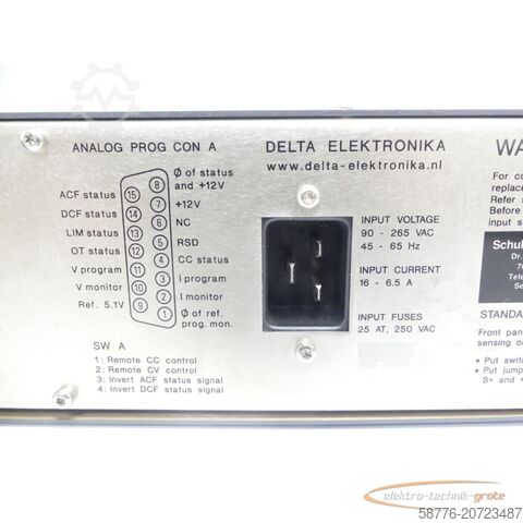 Component  Delta Elektronika SM 15-100 S167 Netzteil SN: 925101900074