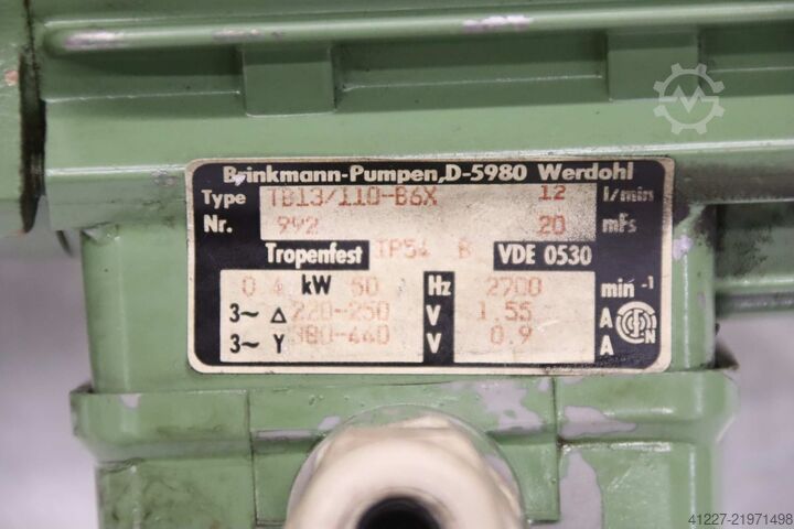 Cooling water pump Brinkmann TB13/110-B6X