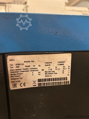 Screw compressor Abac Spinn 5.5x compressor with drier