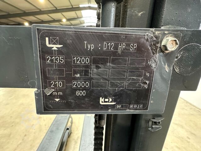 44/2023 service + UVV (accident prevention inspection) 03/2027 Linde D12H Linde D12 HP SP