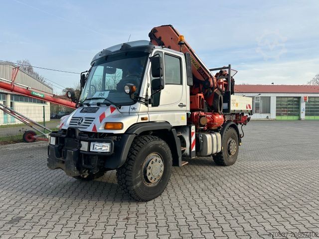 LKW mit Pritsche (offen) UNIMOG U 500 / Palfinger PK 23000 / Personenkorb/ Winde