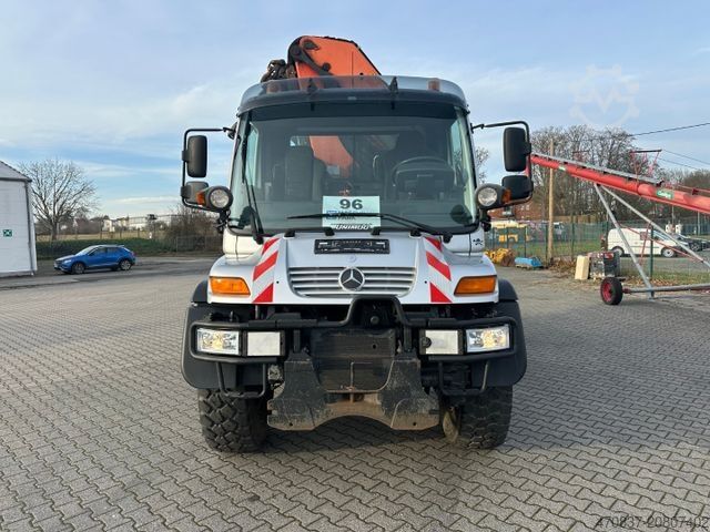 LKW mit Pritsche (offen) UNIMOG U 500 / Palfinger PK 23000 / Personenkorb/ Winde