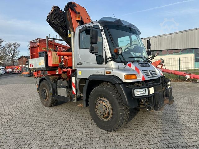 LKW mit Pritsche (offen) UNIMOG U 500 / Palfinger PK 23000 / Personenkorb/ Winde