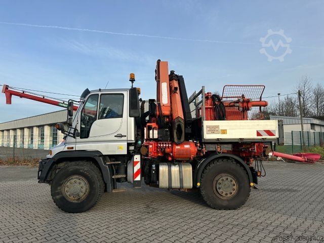 LKW mit Pritsche (offen) UNIMOG U 500 / Palfinger PK 23000 / Personenkorb/ Winde