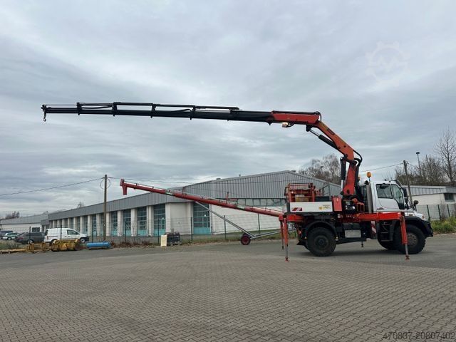 LKW mit Pritsche (offen) UNIMOG U 500 / Palfinger PK 23000 / Personenkorb/ Winde