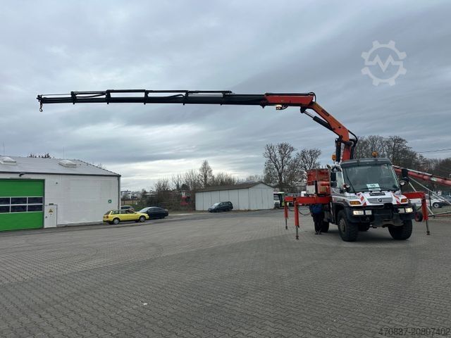 LKW mit Pritsche (offen) UNIMOG U 500 / Palfinger PK 23000 / Personenkorb/ Winde