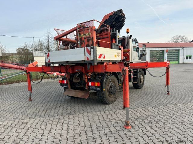 LKW mit Pritsche (offen) UNIMOG U 500 / Palfinger PK 23000 / Personenkorb/ Winde