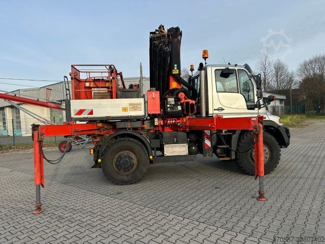 LKW mit Pritsche (offen) UNIMOG U 500 / Palfinger PK 23000 / Personenkorb/ Winde