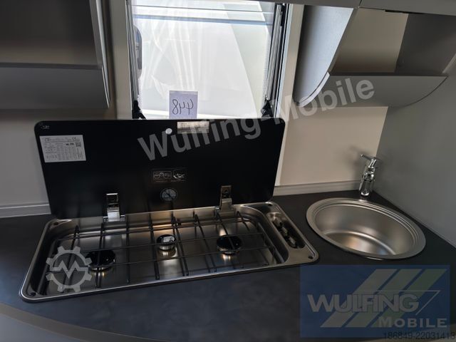 Wohnwagen KNAUS Sport & Fun 480 QL Black Sel. + Motorrrad-Rampe