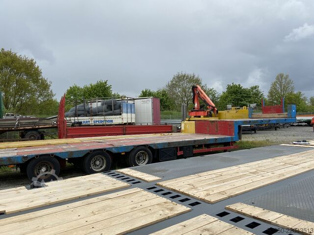 Low loader semitrailer  stp  3 Achs Satteltieflader Platofür Fertigteile oder Baumaschinen