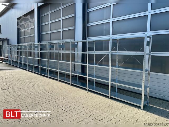 Modular shelf ca. 60,06 lfm. Fachbodenregale META H: 200 cm , T: 40 cm , 150 kg pro Ebene