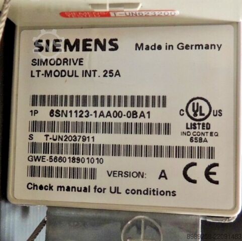 Power module Siemens SIMODRIVE 611 6SN1123-1AA00-0BA1