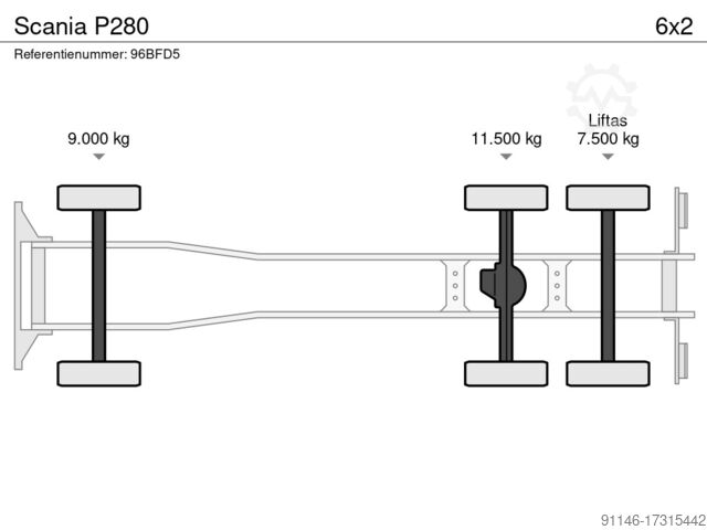 Refuse collection vehicle Scania P280