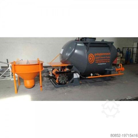 Concrete mixing plant Polygonmach mobile self erecting batching plant big bag loa...