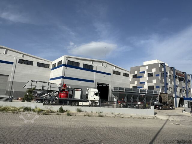 Concrete mixing plant Polygonmach mobile 60m3 concrete plant self-erected