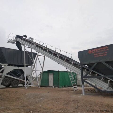 Concrete mixing plant Polygonmach PMC100 90m3 mobile batching plant- self serecti...