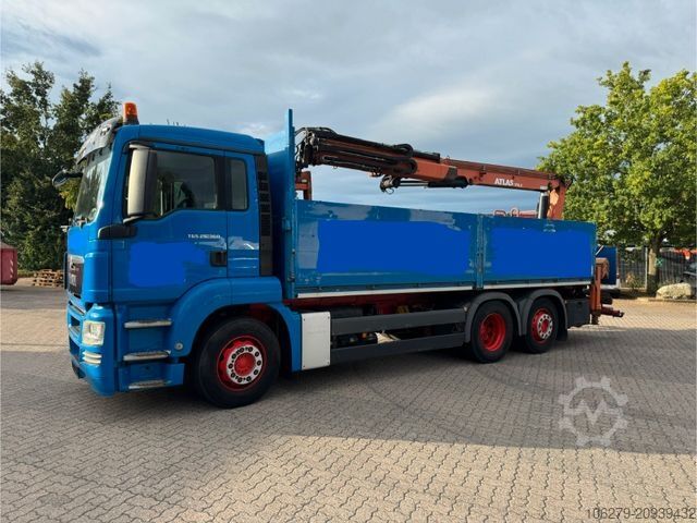 Flatbed truck MAN TGS 26.360/6x2, Atlas 170.2, Lenka.