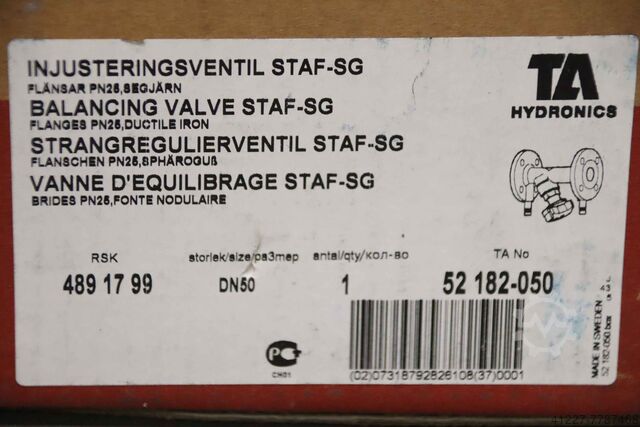 Strangregulierventil TA Hydronics STAF-SG DN50 PN25