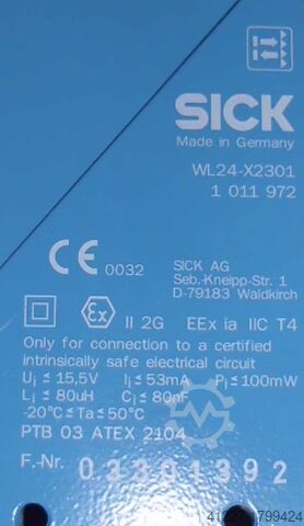 Reflective light barrier Sick WL24-X2301