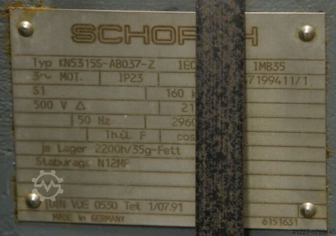 Electric motor 160 kW 2960 rpm Schorch KN5315S-AB037-Z