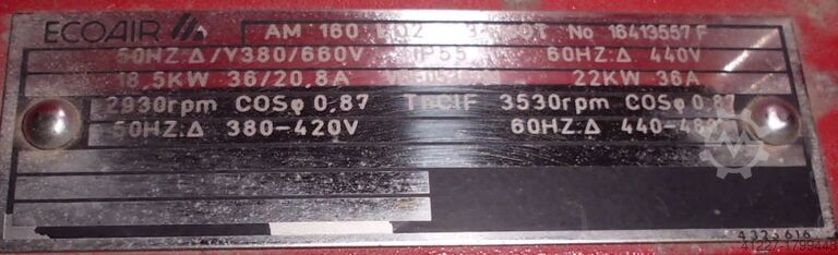 Electric motor 18.5 kW 2930 rpm Ecoair** AM 160 L02
