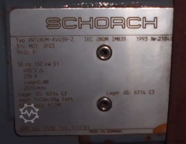 Electric motor 132 kW 2970 rpm Schorch KN7280M-AV039-Z