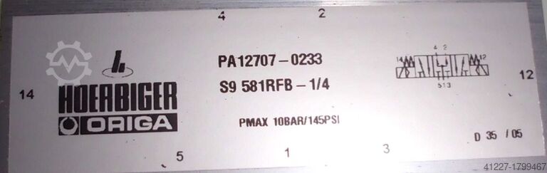 Magnetventil 5/3 Hoerbiger PA 12707-0233