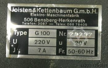Zangenschweissgerät Joisten&Kettenbaum G 100