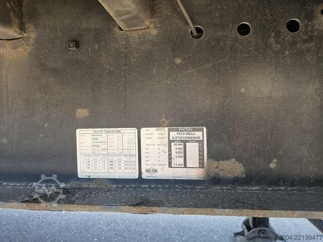 2004 PACTON T3 001 /3 axle curtainsider /saf disc/ apk tuv/13-03-2027. PACTON T3 001 /3 axle curtainsider /saf disc/ apk tuv/...