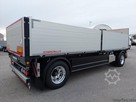 Open trailer SCHWARZMüLLER 2-ACHS JUMBO-BAUSTOFF-PLATEAUANHäNGER, BPW-ACHSEN, ALUFELGEN,