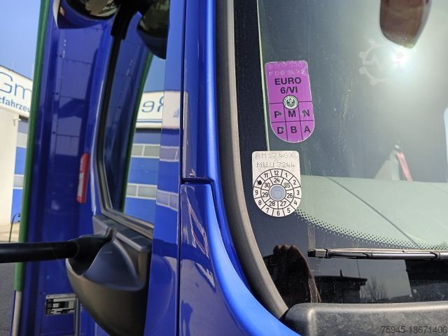 Flatbed truck with tarp RENAULT D12/280, LBW, TÜV 10/2025