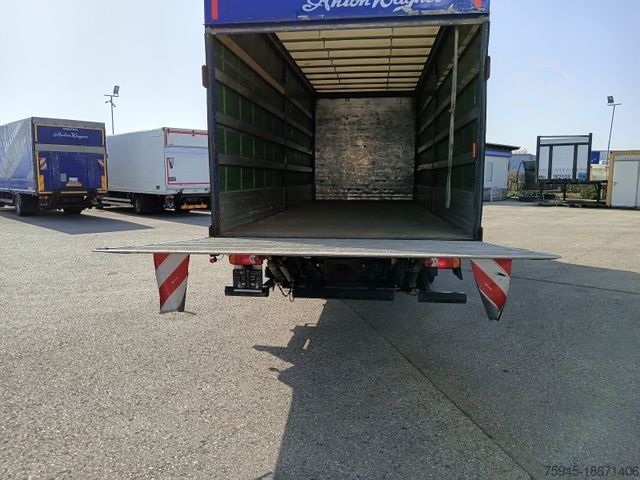 Flatbed truck with tarp RENAULT D12/280, LBW, TÜV 10/2025