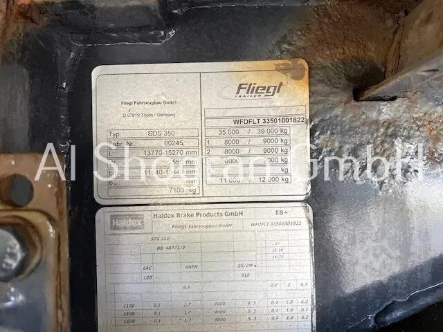 Loading platform Fliegl BPW/Lenk  + Liftachse /Verlängerbar