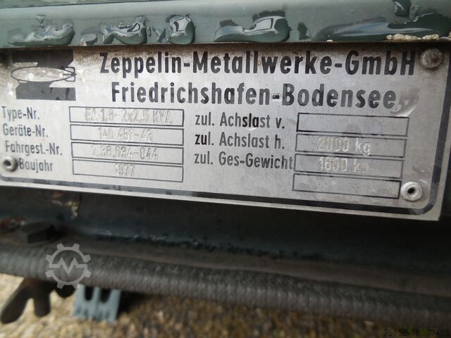 Emergency generator Zeppelin Notstromaggregat EA 1,8-2x2,5 KVA