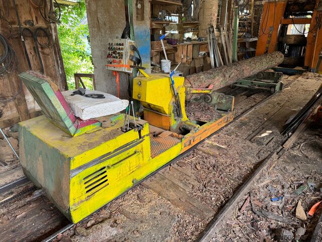 Tensioning carriage for frame saw Mayrhofer 