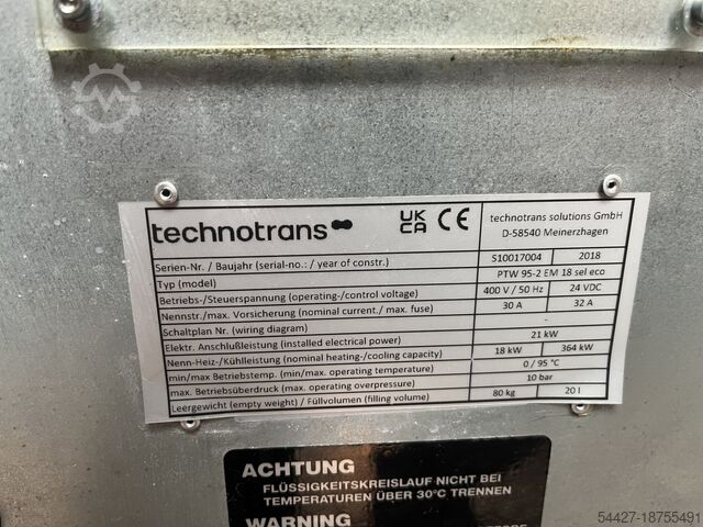 Temperature control unit Technotrans PTW 95- 2 EM 18 sel eco