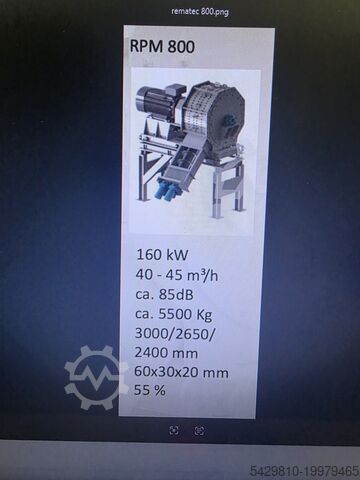 Hammer mill Rematec 800