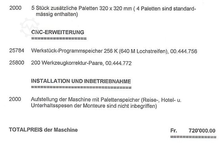 Horizontal machining center DIXI 100/CHO 2x48 - CHP 9