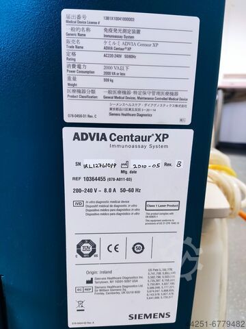 Analysesystem Acridiniumester Siemens Advia Centaur XP