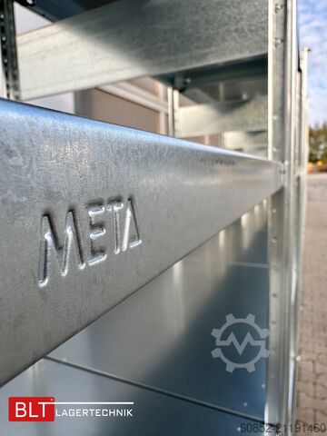 Steckregal ca. 30,06 lfm. Fachbodenregale META H: 200 cm , T: 40 cm , 150 kg pro Ebene