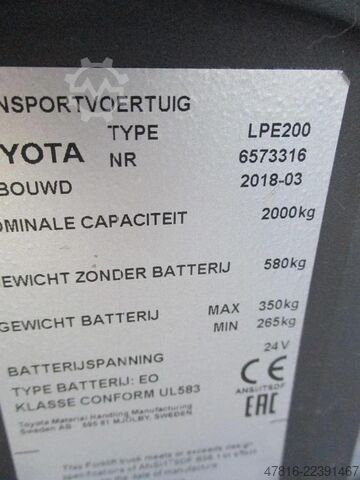 Pallet truck TOYOTA LPE200