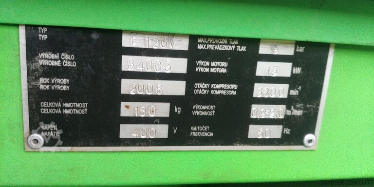 ATMOS E120 Vario screw compressor ATMOS E120 Vario